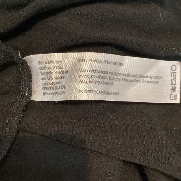 Eileen Fisher Black Long Sleeve V-Neck Midi Dress Size M Viscose - Picture 7 of 7